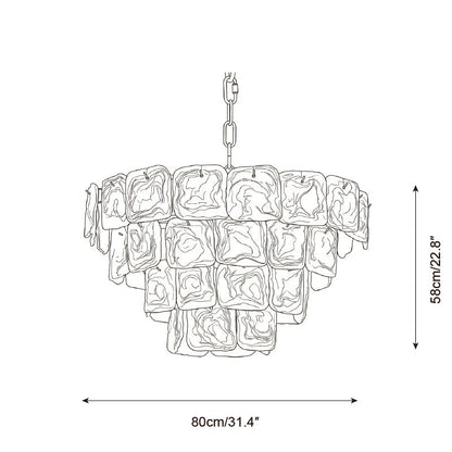 Camille Glazed Tier Chandelier