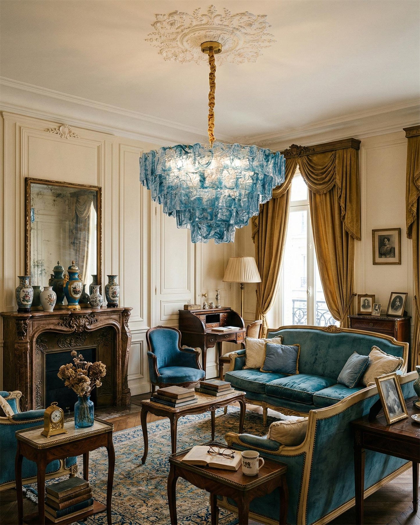 Camille Glazed Tier Chandelier