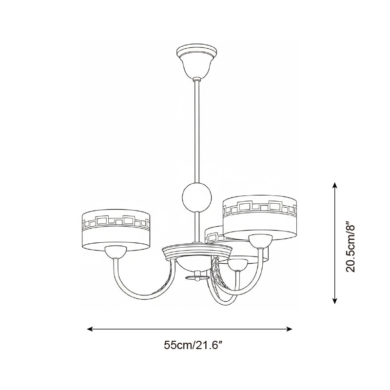 Sophie Green Glass Modern Arched Chandelier
