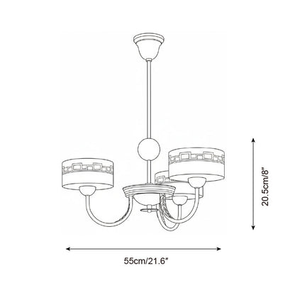 Sophie Green Glass Modern Arched Chandelier