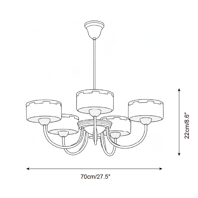 Sophie Green Glass Modern Arched Chandelier