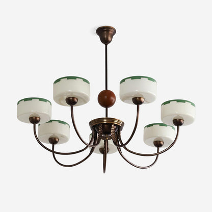 Sophie Green Glass Modern Arched Chandelier