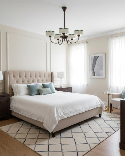 Sophie Green Glass Modern Arched Chandelier