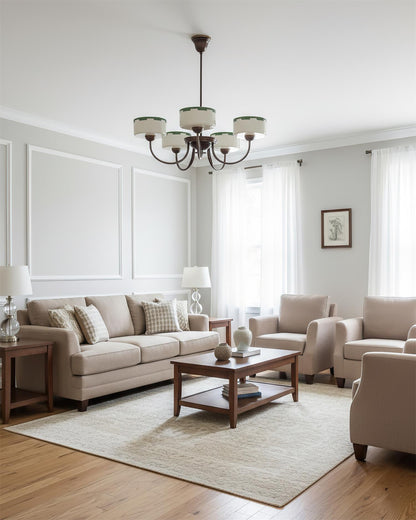 Sophie Green Glass Modern Arched Chandelier