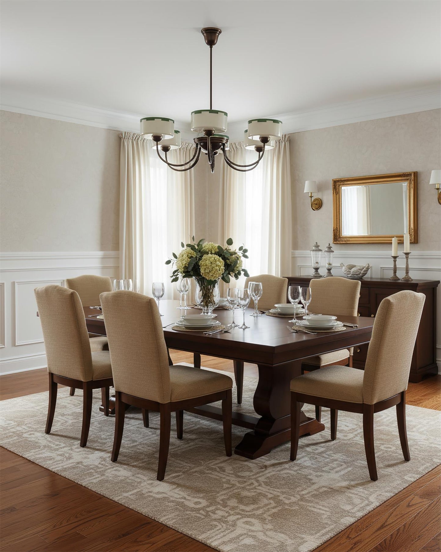 Sophie Green Glass Modern Arched Chandelier