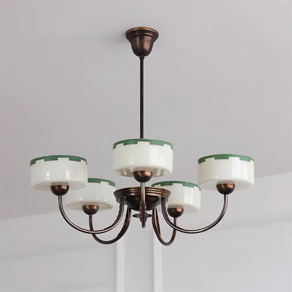 Sophie Green Glass Modern Arched Chandelier