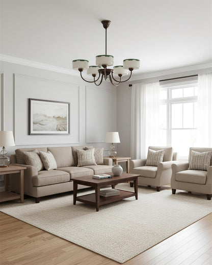 Sophie Green Glass Modern Arched Chandelier