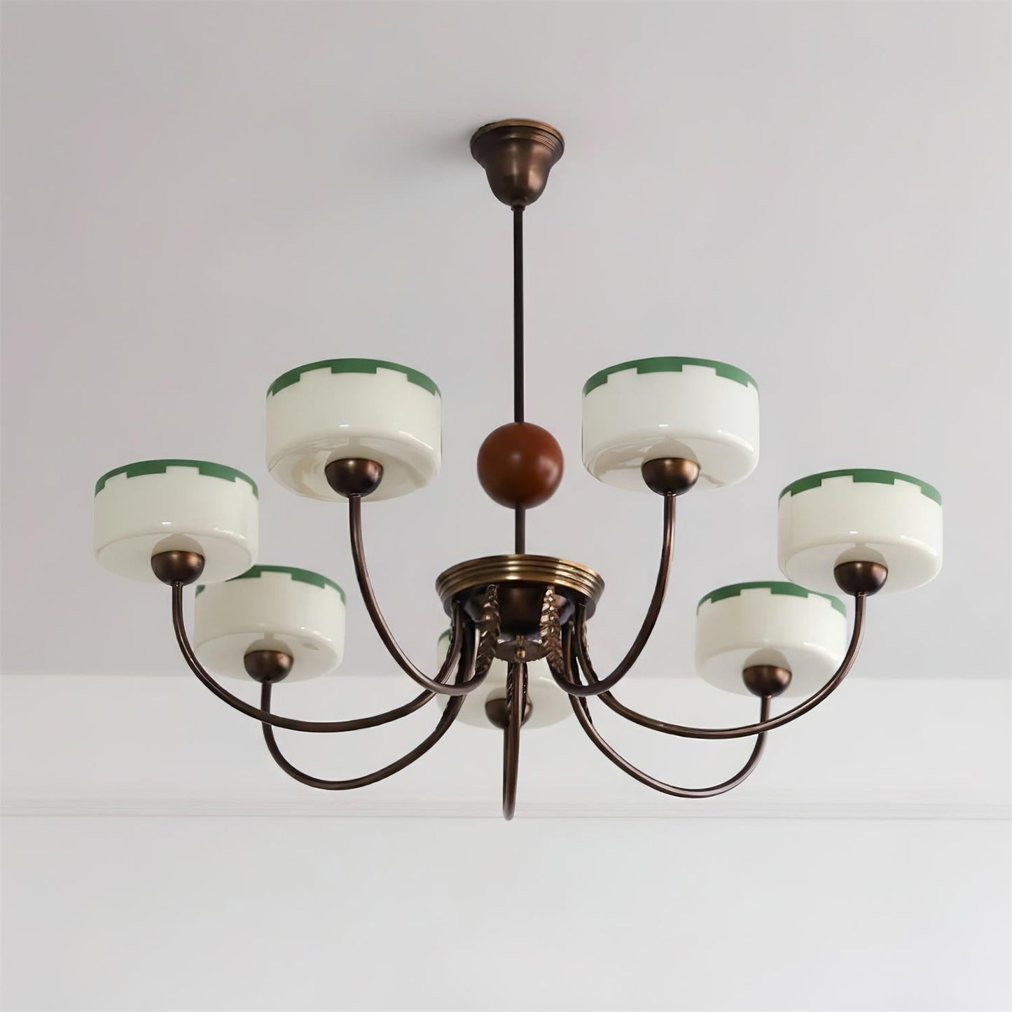 Sophie Green Glass Modern Arched Chandelier