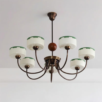 Sophie Green Glass Modern Arched Chandelier
