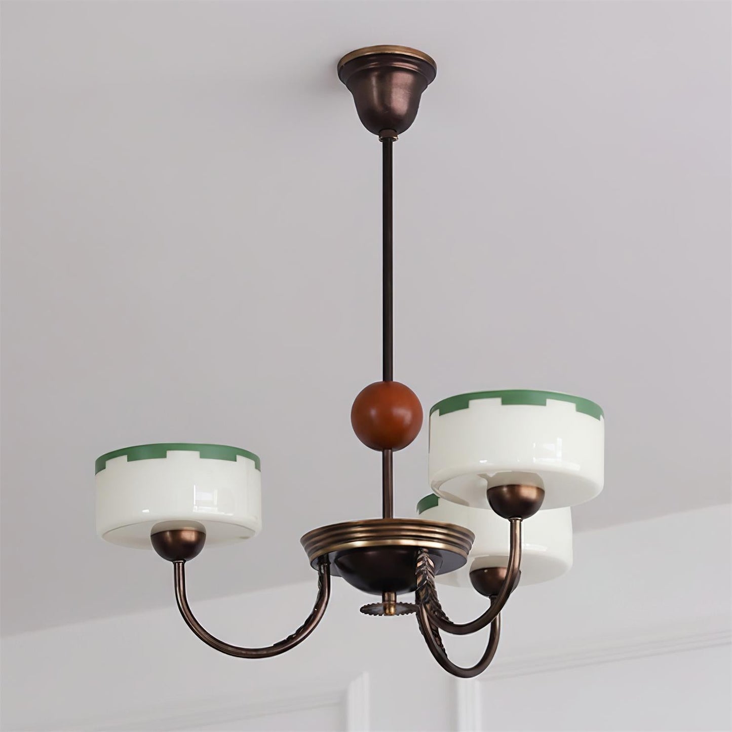 Sophie Green Glass Modern Arched Chandelier