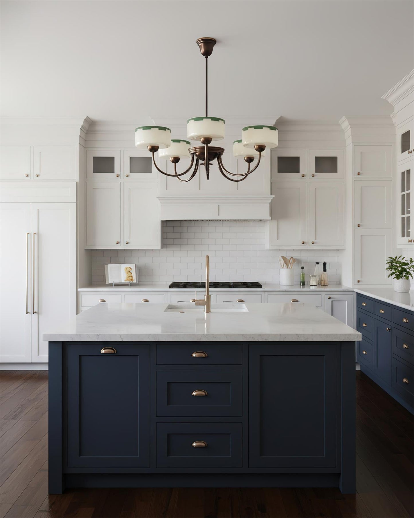 Sophie Green Glass Modern Arched Chandelier