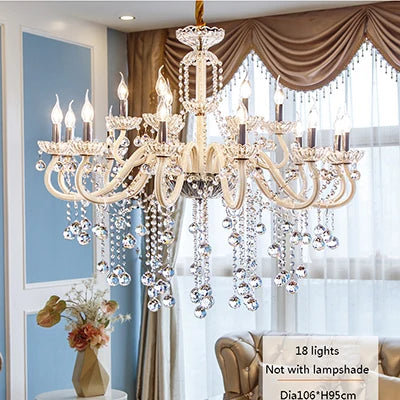 Modern Crystal Candle Chandelier for Bedroom and Restaurant