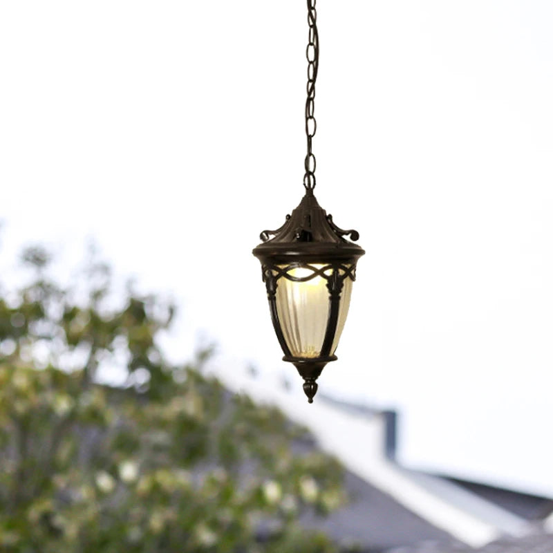 Céleste Outdoor Black Pendant Chandelier Pavilion Light