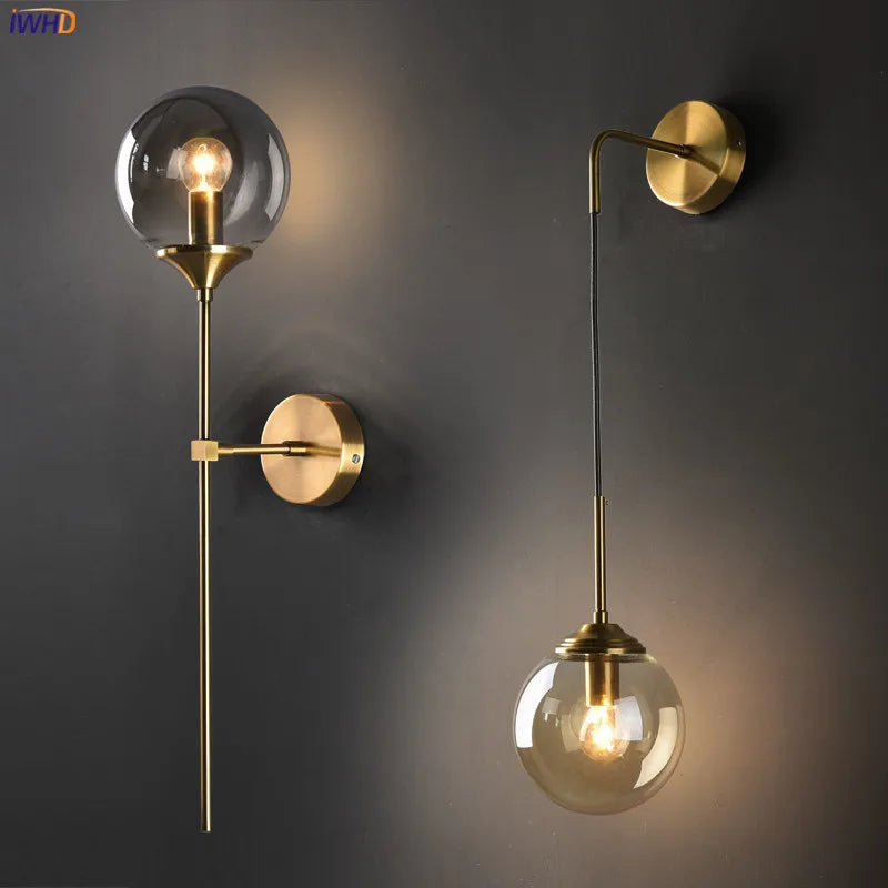 Madeleine Glass Globe Wall Light