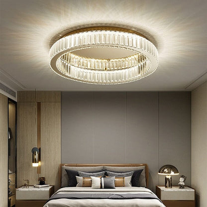 Brigitte Ring Crystal Flush Mount Bedroom Chandelier