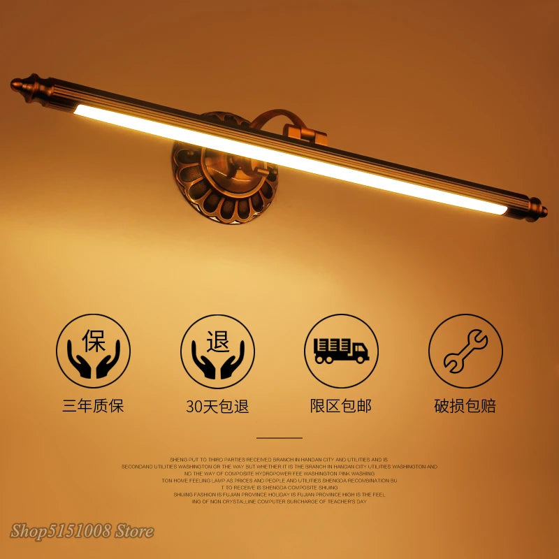 Élise Waterproof Retro Mirror Cabinet LED Wall Lamp
