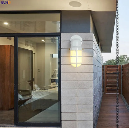 Aurélie Outdoor Aluminum Wall Light Waterproof Glass Lamp