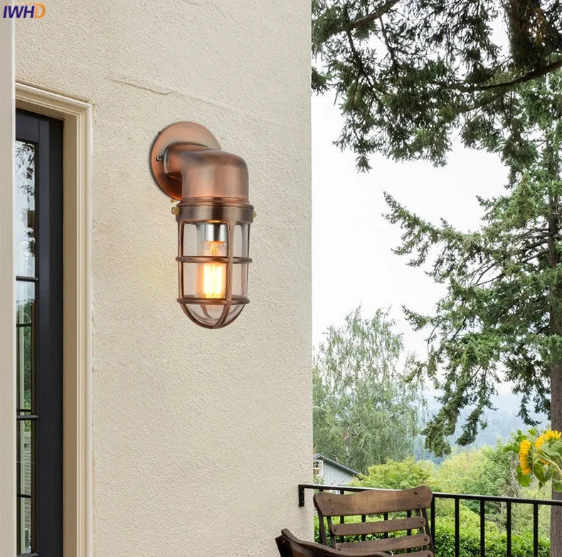 Aurélie Outdoor Aluminum Wall Light Waterproof Glass Lamp