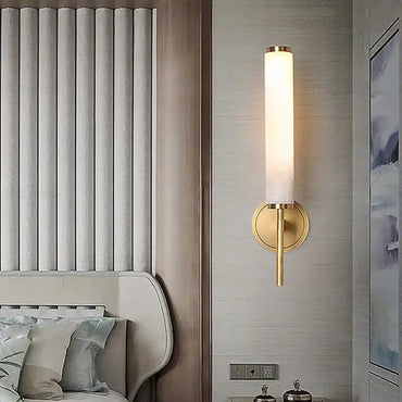 Juliette Copper & Marble Pillar Sconce