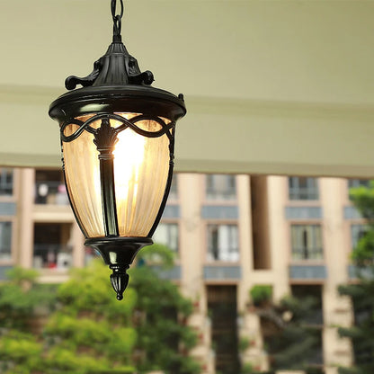 Céleste Outdoor Black Pendant Chandelier Pavilion Light