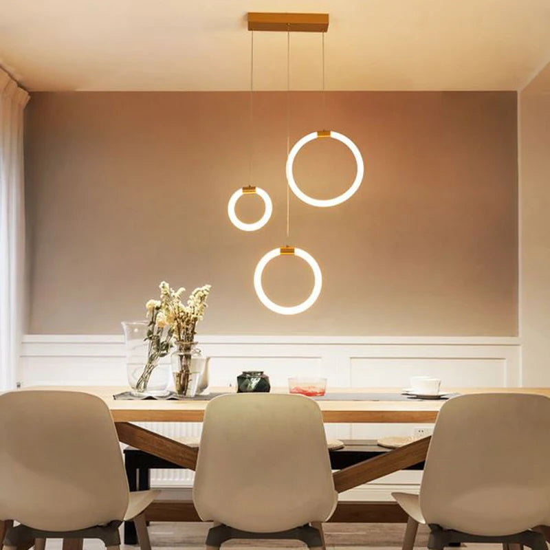 Élodine Acrylic Ring LED Pendant Chandelier