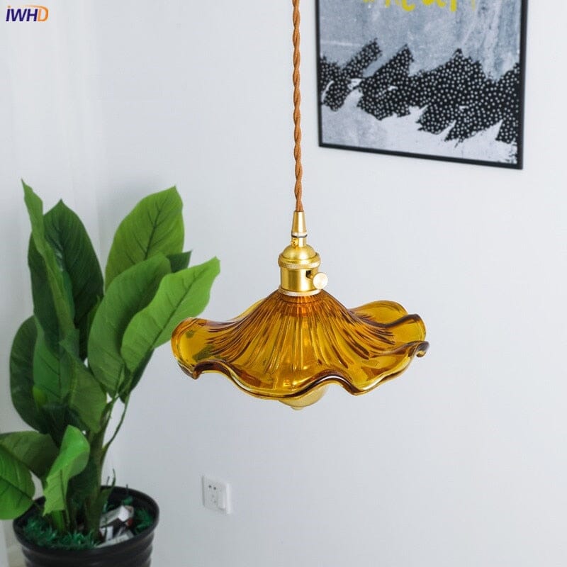 Sophie Artistic Floral Glass Pendant