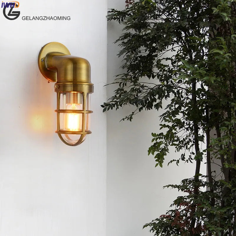 Aurélie Outdoor Aluminum Wall Light Waterproof Glass Lamp