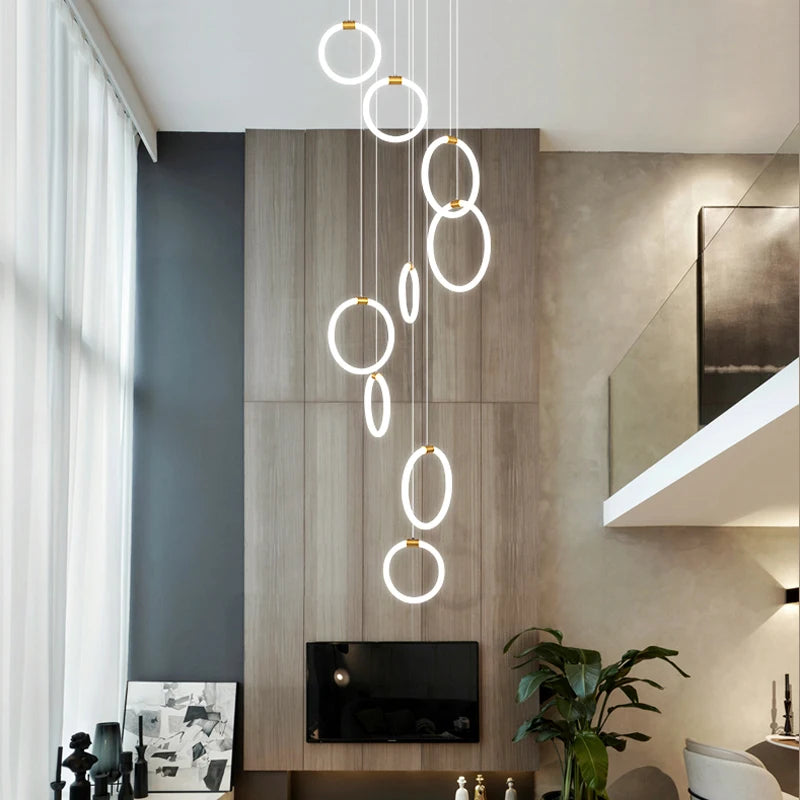 Élodine Acrylic Ring LED Pendant Chandelier