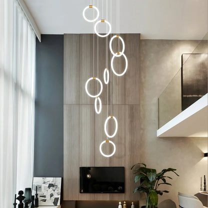 Élodine Acrylic Ring LED Pendant Chandelier