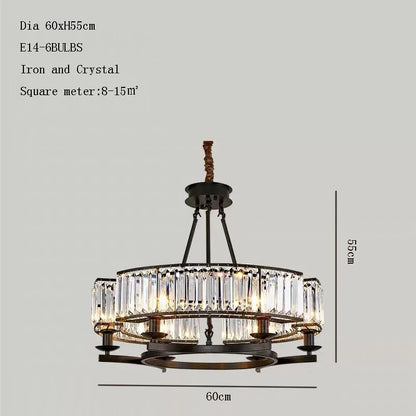 Madeleine Vintage Crystal Loft Chandelier