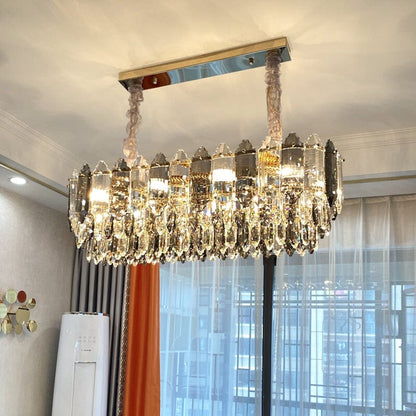 Lucile Jean Luxury smoke-Grey Crystal Chandelier