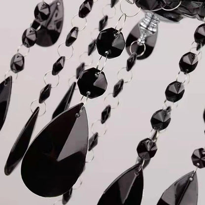 Black Candle Crystal Chandelier for Bedroom and Restaurant Lighting