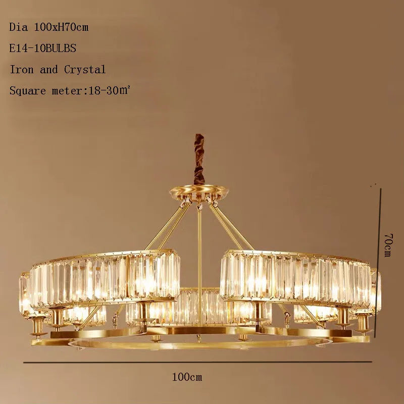 Madeleine Vintage Crystal Loft Chandelier