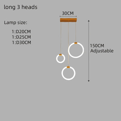 Élodine Acrylic Ring LED Pendant Chandelier