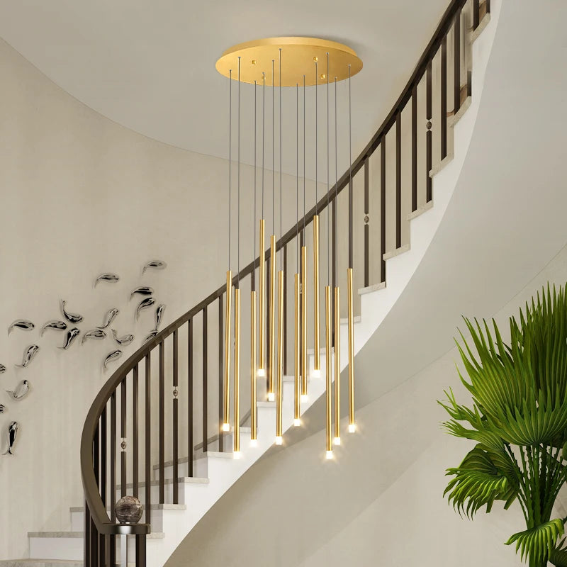 Arielle Spiral LED Staircase Pendant Chandelier