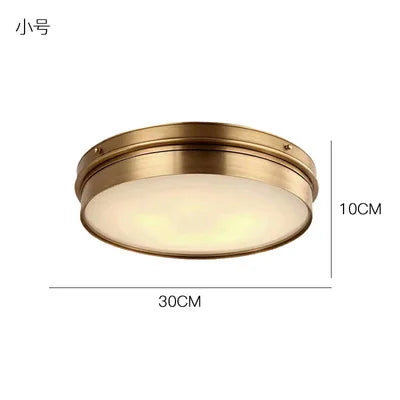 Geneviève Brass Glass Ceiling Light Modern Flush Mount