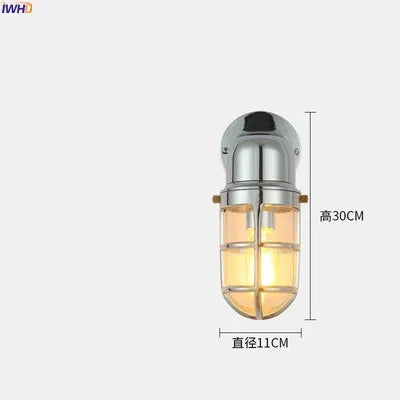 Aurélie Outdoor Aluminum Wall Light Waterproof Glass Lamp