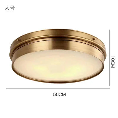 Geneviève Brass Glass Ceiling Light Modern Flush Mount