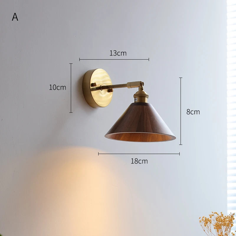 Marianne Wood Wall Lamp Pull Chain Modern