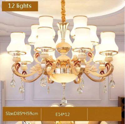 Big Crystal Chandelier for Duplex Villa and Hotel Lobby Lighting
