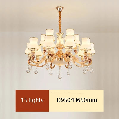Big Crystal Chandelier for Duplex Villa and Hotel Lobby Lighting