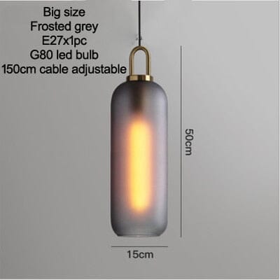 Isabelle Cylindrical Glass Pendant Light