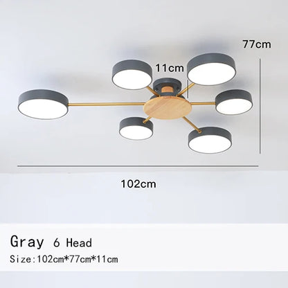 Manon Nordic Macaron Multi-Arm Ceiling Light