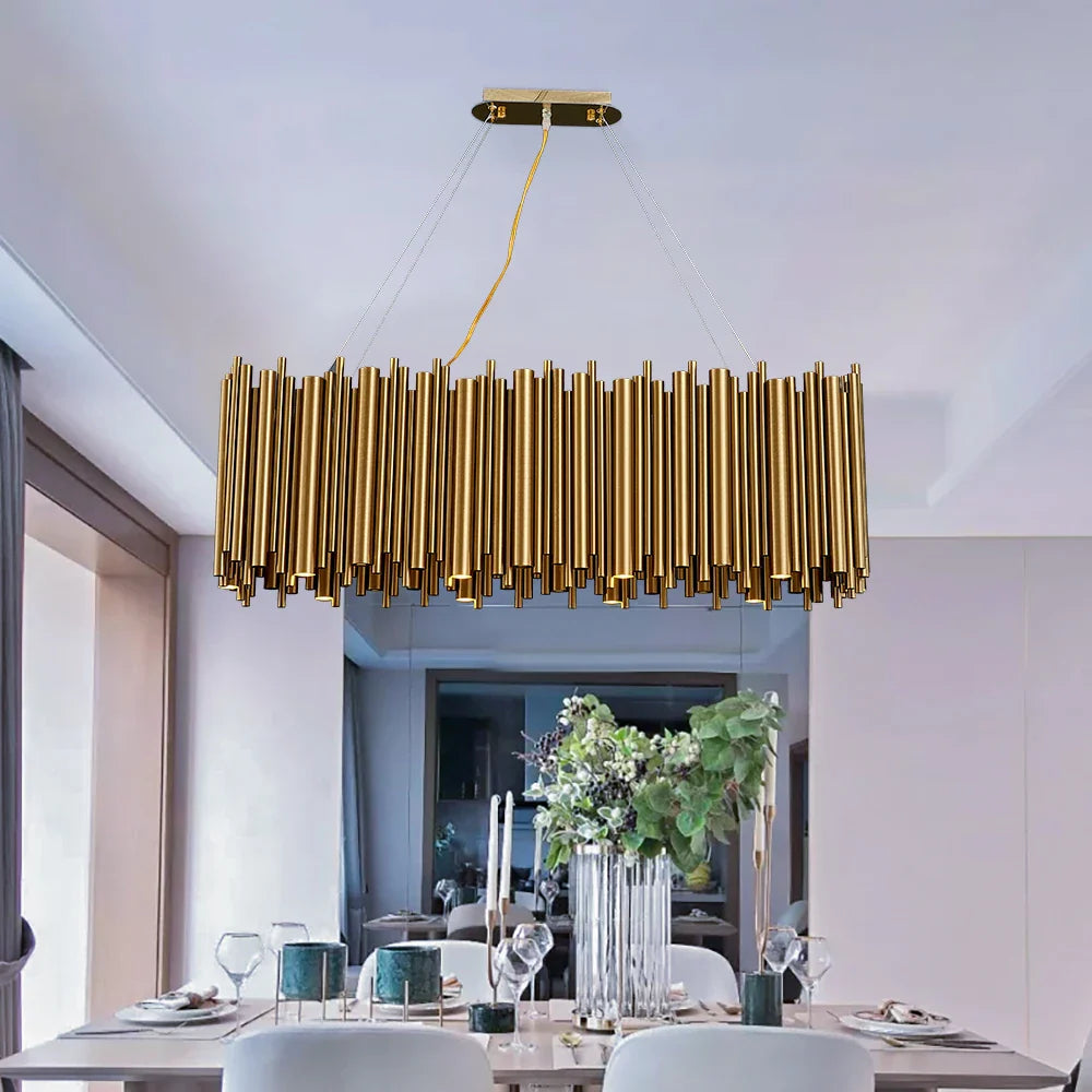 Amélie Gold Nest Oval Chandelier