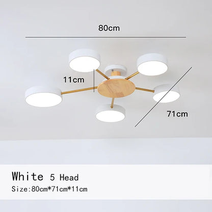 Manon Nordic Macaron Multi-Arm Ceiling Light