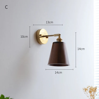 Marianne Wood Wall Lamp Pull Chain Modern