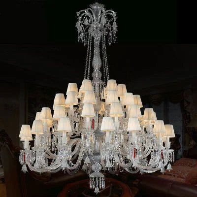 Black Candle Crystal Chandelier for Living Room and Restaurant