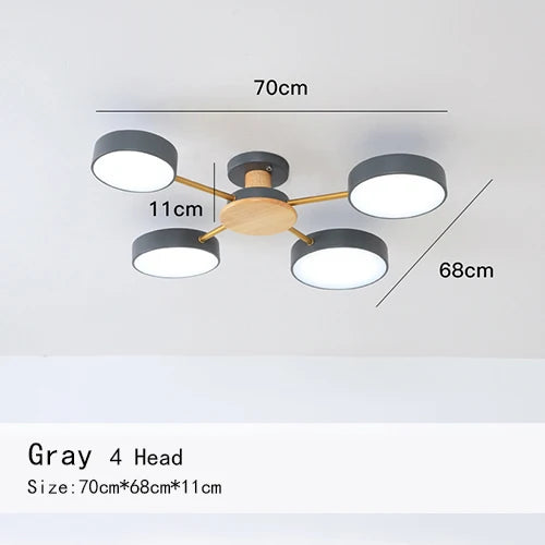 Manon Nordic Macaron Multi-Arm Ceiling Light