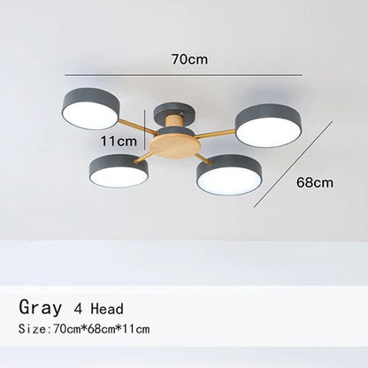 Manon Nordic Macaron Multi-Arm Ceiling Light