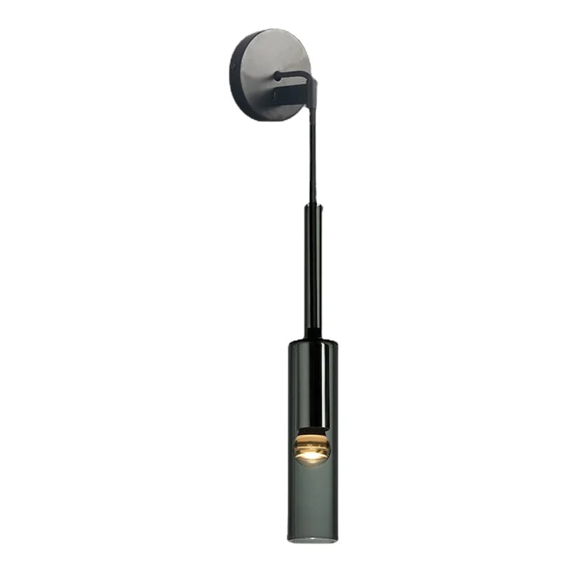 Clémence Smoky Glass Wall Lamp with Modern Pendant Style